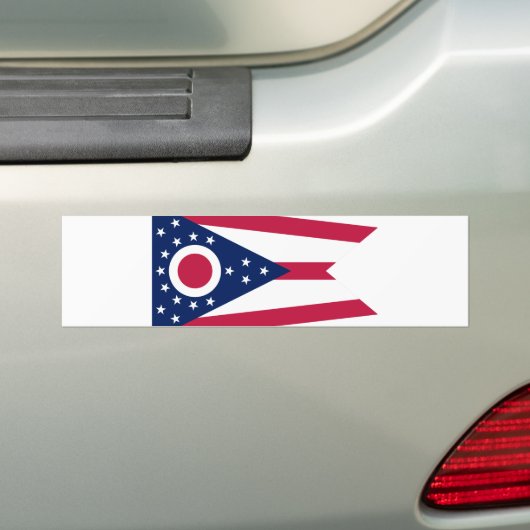 Vlag Ohio-staat Bumpersticker (Op auto)