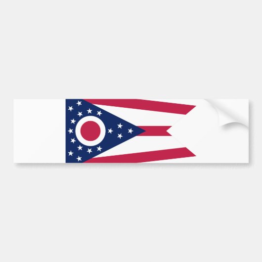 Vlag Ohio-staat Bumpersticker (Voorkant)