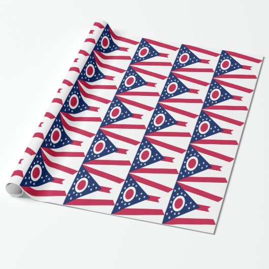 Vlag Ohio-staat Cadeaupapier (Uitgerold)