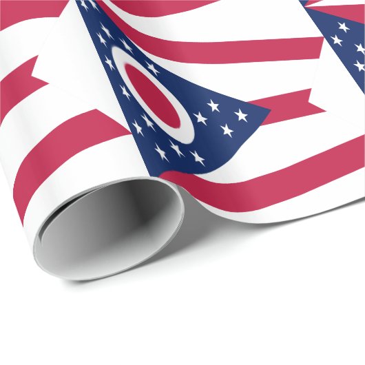 Vlag Ohio-staat Cadeaupapier (Rol Hoek)