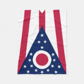Vlag Ohio-staat Fleece Deken (Voorkant)
