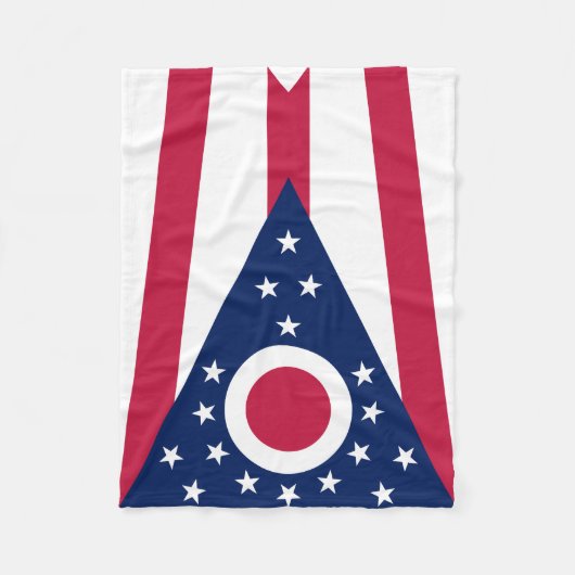 Vlag Ohio-staat Fleece Deken (Voorkant)