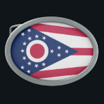 Vlag Ohio-staat Gesp<br><div class="desc">Patriottische Ohio staatsvlag.</div>