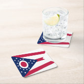 Vlag Ohio-staat Kartonnen Onderzetters (Insitu)