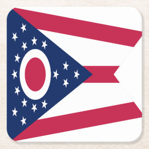 Vlag Ohio-staat Kartonnen Onderzetters