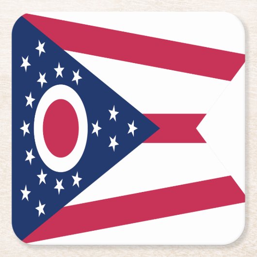Vlag Ohio-staat Kartonnen Onderzetters (Voorkant)
