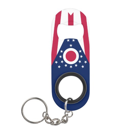 Vlag Ohio-staat Mini Flessenopener (Voorkant)