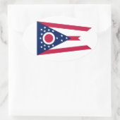 Vlag Ohio-staat Ovale Sticker (Tas)