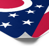 Vlag Ohio-staat Poster (Hoek)