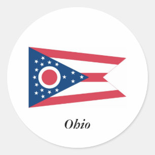 Vlag Ohio-staat Ronde Sticker