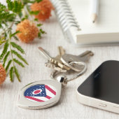 Vlag Ohio-staat Sleutelhanger (Zijkant)