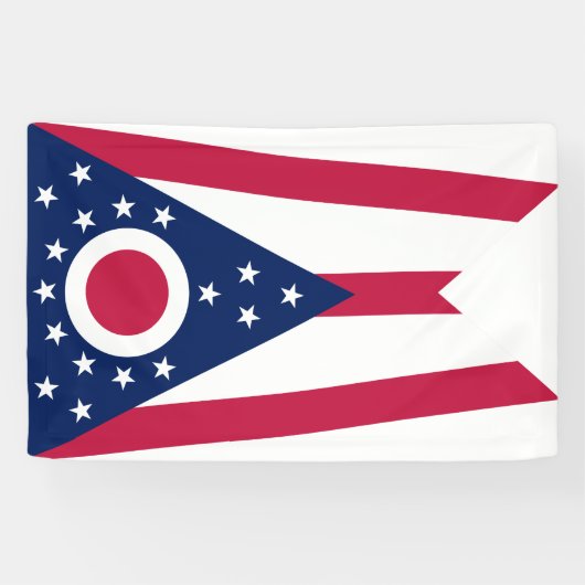 Vlag Ohio-staat Spandoek (Horizontaal)