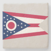 Vlag Ohio-staat Stenen Onderzetter (Voorkant)
