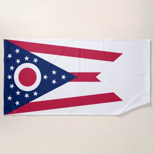 Vlag Ohio-staat Strandlaken (Voorkant)