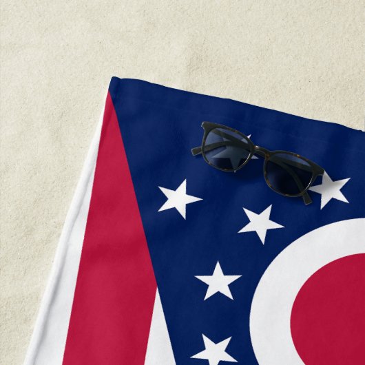 Vlag Ohio-staat Strandlaken (In situ)