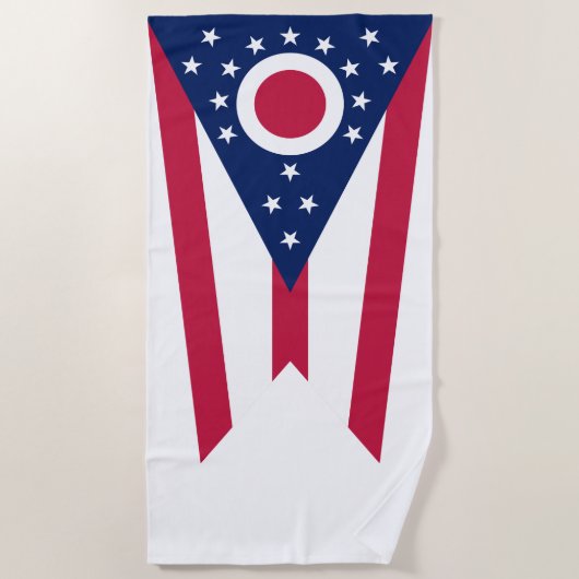 Vlag Ohio-staat Strandlaken (Voorkant)