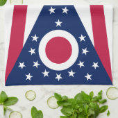 Vlag Ohio-staat Theedoek (Gevouwen)