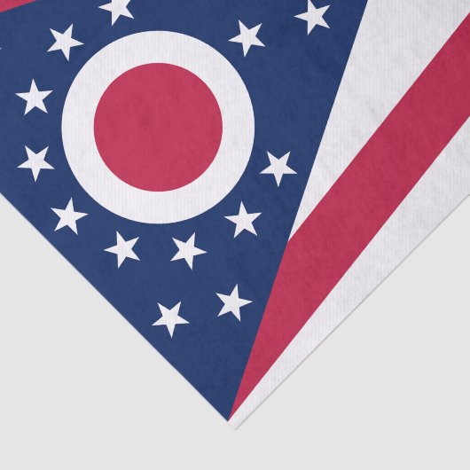 Vlag Ohio-staat Tissuepapier (Detail)