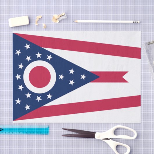 Vlag Ohio-staat Tissuepapier (Craft)