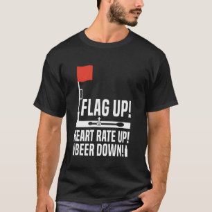 Vlag omhoog! Hartslag omhoog IJsvissen Visser T-shirt