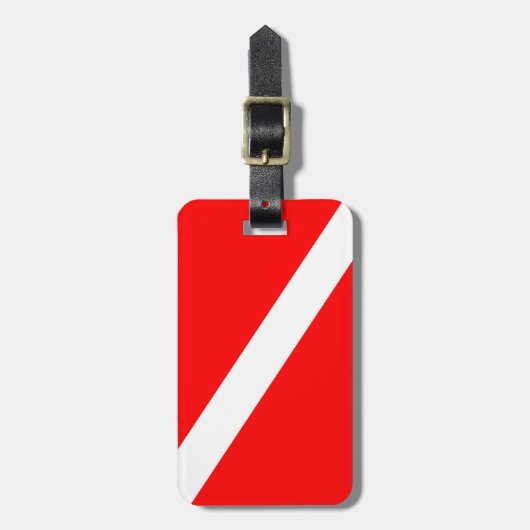 Vlag omlaag schuiven bagagelabel (Voorkant verticaal)