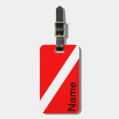 Vlag omlaag schuiven bagagelabel (Voorkant verticaal)
