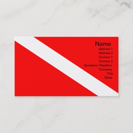 Vlag omlaag schuiven visitekaartje (Voorkant)