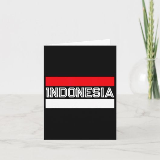 Vlag Onafhankelijkheidsdag Indonesisch Kaart (Voorkant)