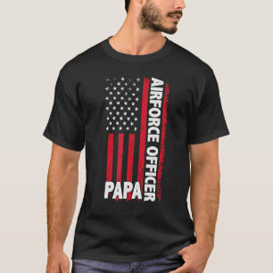 Vlag onder Amerikaanse vlag Papa-Vaderdag T-shirt