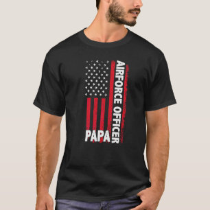 Vlag onder Amerikaanse vlag Papa-Vaderdag T-shirt