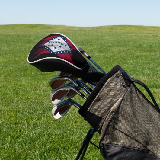 Vlag onder Arkansas, vlag Arkansas Golfheadcover (Insitu)
