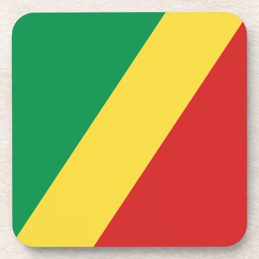 Vlag Onderzetter Congo-Brazzaville (Voorkant)