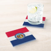 Vlag ontwerpdecor Missouri State Glazen Onderzetter (Schuin)
