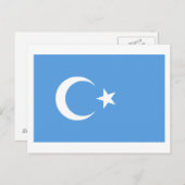 Vlag Oost-Turkestan Oeigoer Briefkaart (Voorkant / Achterkant)