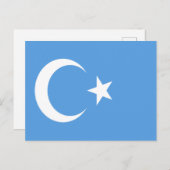 Vlag Oost-Turkestan Oeigoer Briefkaart (Voorkant / Achterkant)