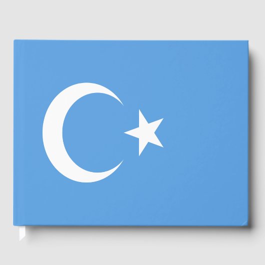 Vlag Oost-Turkestan Oeigoer Gastenboek (Voorkant)