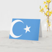 Vlag Oost-Turkestan Oeigoer Kaart (Gele Bloem)