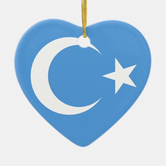 Vlag Oost-Turkestan Oeigoer Keramisch Ornament (Voorkant)