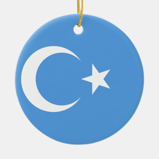 Vlag Oost-Turkestan Oeigoer Keramisch Ornament (Voorkant)