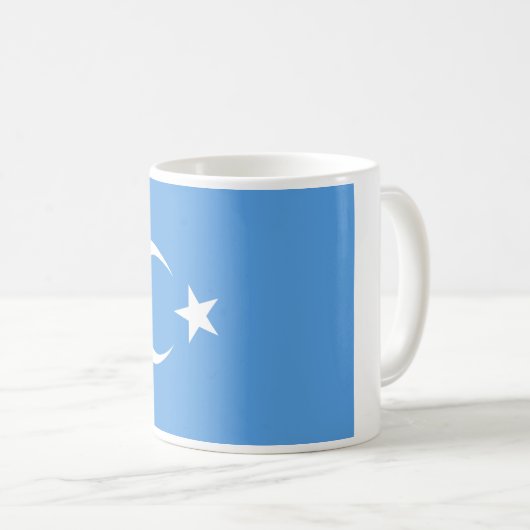 Vlag Oost-Turkestan Oeigoer Koffiemok (Voorkant rechts)