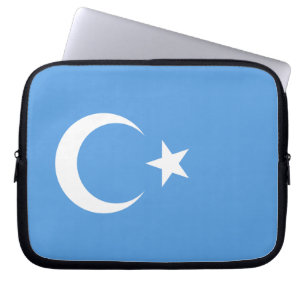 Vlag Oost-Turkestan Oeigoer Laptop Sleeve