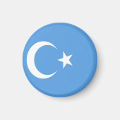 Vlag Oost-Turkestan Oeigoer Magneet (Voorkant)