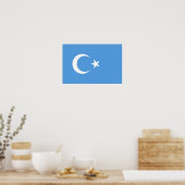 Vlag Oost-Turkestan Oeigoer Poster (Keuken)