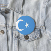 Vlag Oost-Turkestan Oeigoer Ronde Button 7,6 Cm (In situ)