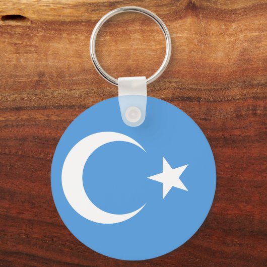 Vlag Oost-Turkestan Oeigoer Sleutelhanger (Voorkant)