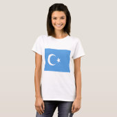 Vlag Oost-Turkestan Oeigoer T-shirt (Voorkant volledig)