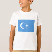 Vlag Oost-Turkestan Oeigoer T-shirt (Voorkant)