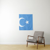 Vlag Oost-Turkestan Oeigoer Wandkleed (In situ)