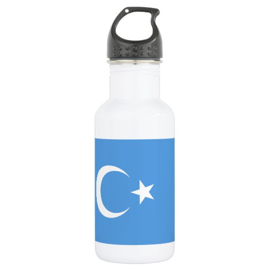 Vlag Oost-Turkestan Oeigoer Waterfles (Voorkant)