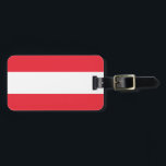 Vlag Oostenrijk Bagagelabel met lederriem<br><div class="desc">Vlag Oostenrijk Bagagelabel met lederriem</div>